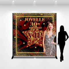 Lofaris Shining Stars Wine Red Vip Custom Birthday Backdrop