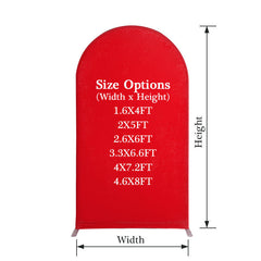 Lofaris (Ship In 24HR) Red Spandex Fit Round Top Backdrop Wedding Arch Cover