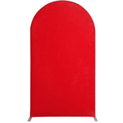 Lofaris (Ship In 24HR) Red Spandex Fit Round Top Backdrop Wedding Arch Cover