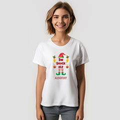 Lofaris Shock Elf Family Christmas Custom Name T-Shirt