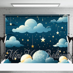 Lofaris Shooting Star Cloud Night Cake Smash Photo Backdrop