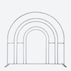 Lofaris Silver 5X7.5FT Hollow Rainbow Arch Backdrop Stand