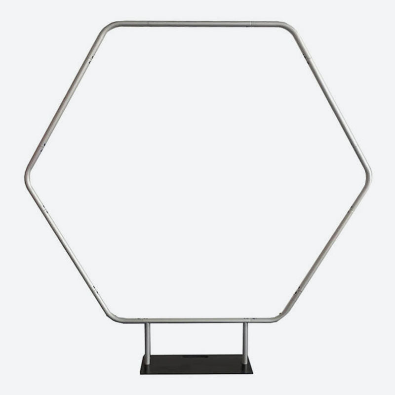 Lofaris Silver 6.5X6.5FT Hexagon Heavy Duty Backdrop Stand