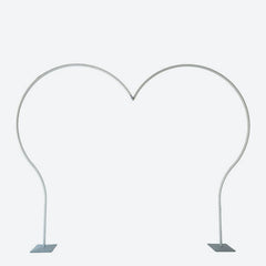 Lofaris Silver 8.5x8.2FT Half Heart Shape Balloon Arch Frame