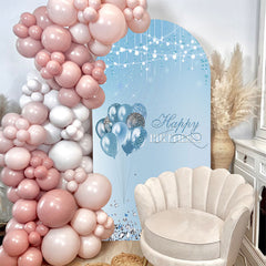 Lofaris Silver Blue Balloon Graduation Party Arch Backdrop