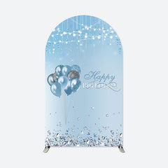 Lofaris Silver Blue Balloon Graduation Party Arch Backdrop