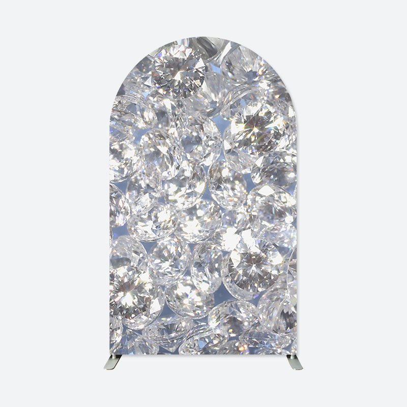 Lofaris Silver Diamond Dance Party Double Sided Arch Backdrop