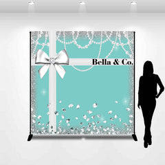 Lofaris Silver Diamond Tiffany Blue Custom Birthday Backdrop