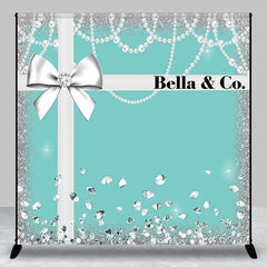 Lofaris Silver Diamond Tiffany Blue Custom Birthday Backdrop