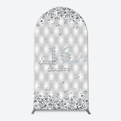 Lofaris Silver Diamonds Sweet 16 Arch Backdrop For Birthday