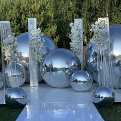 Lofaris Silver Mirror Inflatable Ball Shiny Party Balloon