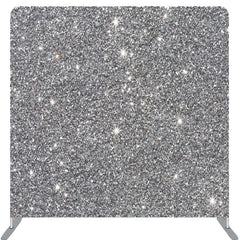 Lofaris Silver Sparkling Fabric Birthday Party Backdrop Cover