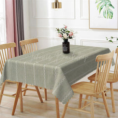 Lofaris Simple Argyle Horizontal Stripes Rectangle Tablecloth