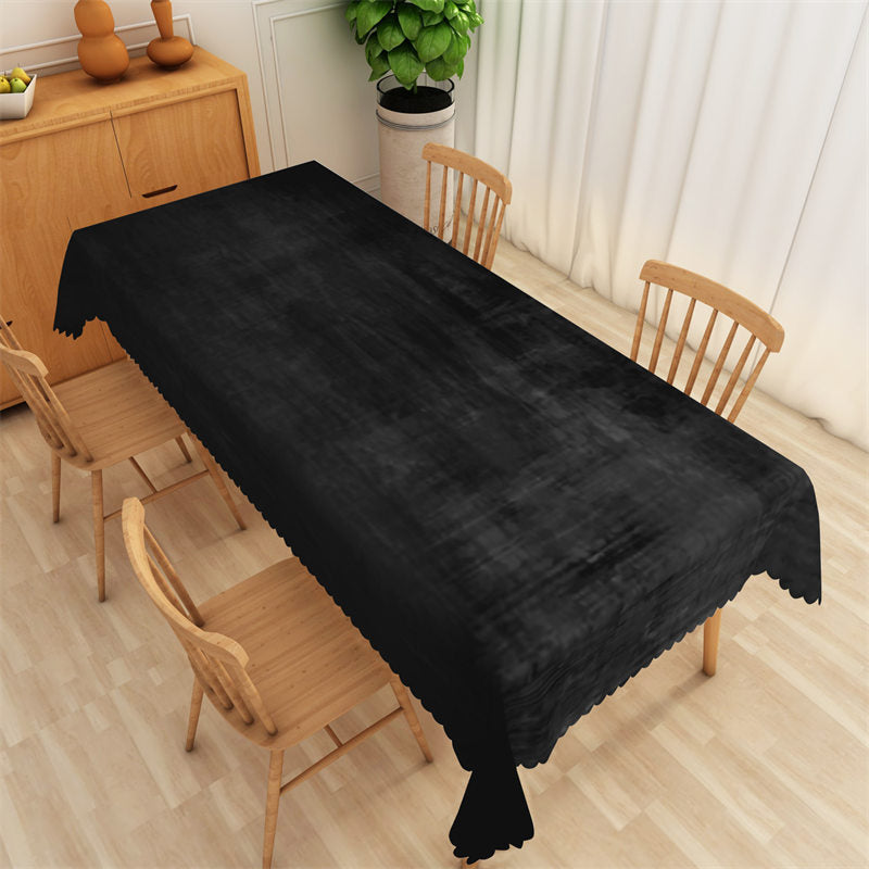 Lofaris Simple Black Abstract Render Rectangle Tablecloth