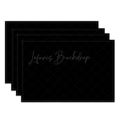 Lofaris Simple Black Solid Color Dining Set Of 4 Placemats