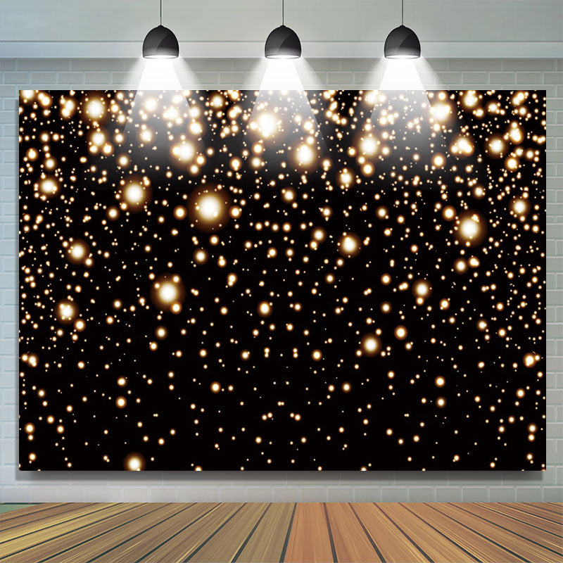 Lofaris Simple Black Sparkle Dot Bokeh Birthday Party Backdrop