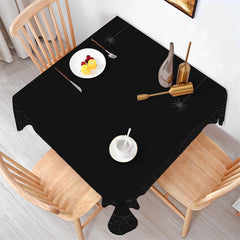 Lofaris Simple Black Spider Web Ghastly Square Tablecloth