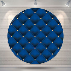 Lofaris Simple Blue Royal Texture Circle Backdrop For Party