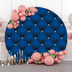 Lofaris Simple Blue Royal Texture Circle Backdrop For Party