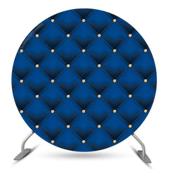 Lofaris Simple Blue Royal Texture Circle Backdrop For Party