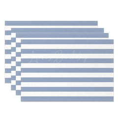 Lofaris Simple Blue White Stripe Dining Set Of 4 Placemats