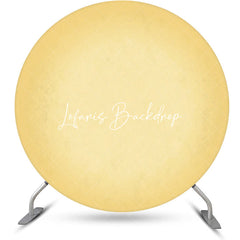 Lofaris Simple Bright Yellow Gradient Round Birthday Backdrop