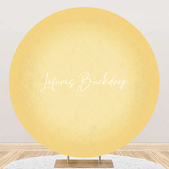 Lofaris Simple Bright Yellow Gradient Round Birthday Backdrop