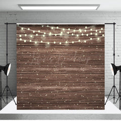 Lofaris Simple Brown Wooden Wall Light Dance Party Backdrop