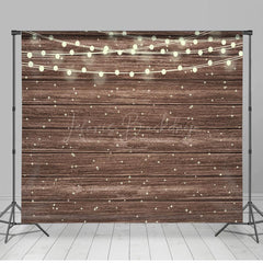 Lofaris Simple Brown Wooden Wall Light Dance Party Backdrop