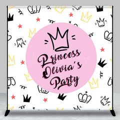 Lofaris Simple Crown Lines Princess Custom Birthday Backdrop