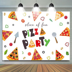 Lofaris Simple Cute Slice Of Fun Backdrop For Pizza Party