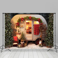 Lofaris Simple Farmhouse Kitchen Christmas Tree Backdrop