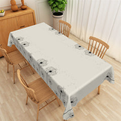 Lofaris Simple Fluttering Dandelion Rectangle Tablecloth