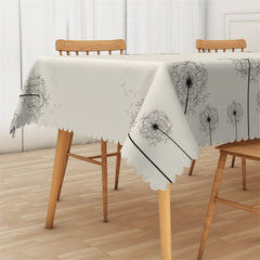 Lofaris Simple Fluttering Dandelion Rectangle Tablecloth