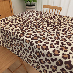 Lofaris Simple Leopard Spot Print Waterproof Kitchen Tablecloth