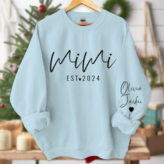 Lofaris Simple Mimi Est Grandkids Heart Custom Sweatshirt