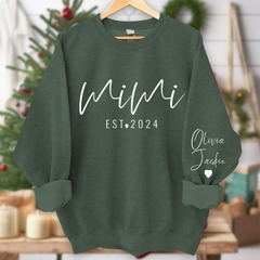 Lofaris Simple Mimi Est Grandkids Heart Custom Sweatshirt