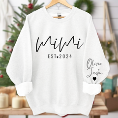 Lofaris Simple Mimi Est Grandkids Heart Custom Sweatshirt