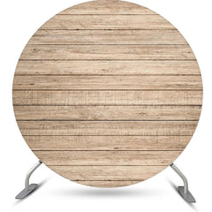 Lofaris Simple Nature Wood Wall Round Backdrop For Birthday