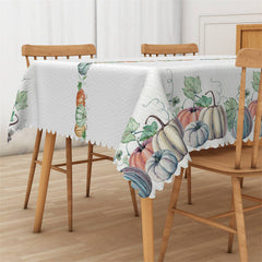 Lofaris Simple Pumpkins Boho Rectangle Tablecloth For Kitchen