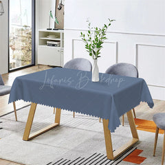 Lofaris Simple Pure Navy Blue Solid Color Dining Tablecloth