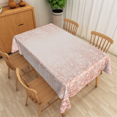 Lofaris Simple Rose Golden Glitter Rectangle Tablecloth