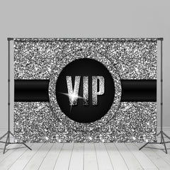 Lofaris Simple Silver Sparkling Black Belt VIP Party Backdrop