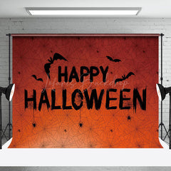 Lofaris Simple Spider Web Bats Celebrate Happy Halloween Backdrop