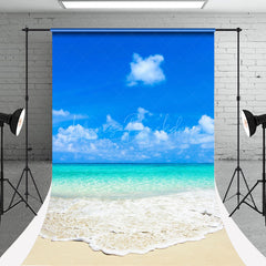 Lofaris Simple Wave Beach Summer Holiday Photo Sweep Backdrop