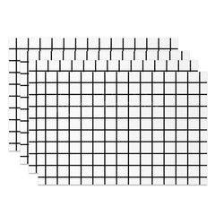 Lofaris Simple White Black Plaid Modern Set Of 4 Placemats