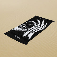 Lofaris Skeleton Palm Tree Beach Towel for Honeymoon Couple