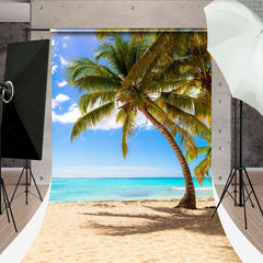 Lofaris Sky Clouds Beach Summer Holiday Photo Sweep Backdrop