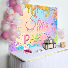 Lofaris Slime Party Glitter Graffiti Themed Backdrop