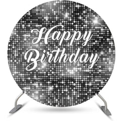 Lofaris Sliver Sequin Bokeh Round Happy Birthday Backdrop